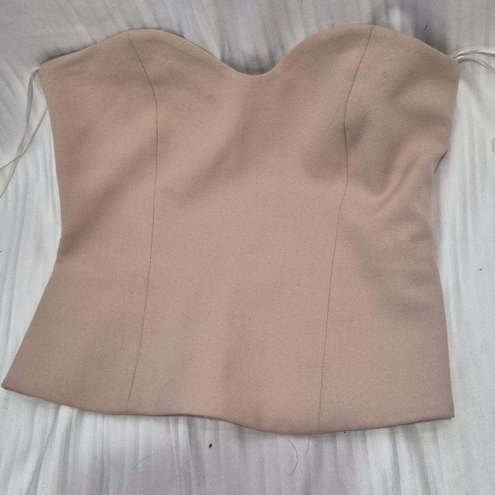 Zara Dusty Pink Strapless Bustier Top